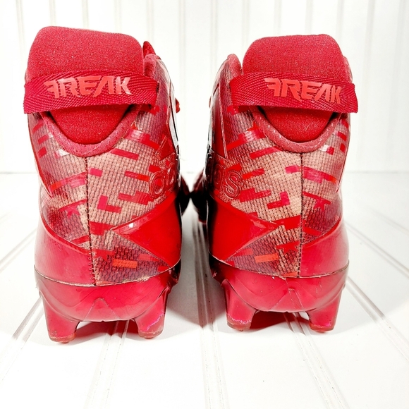 Adidas Freak Red Slip On Lace Up Football Cleats A127 - Picture 7 of 13